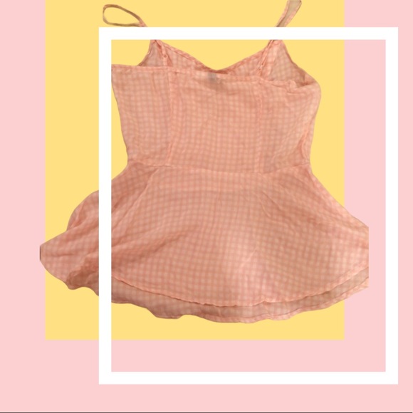 Pink plaid peplum - Picture 3 of 3